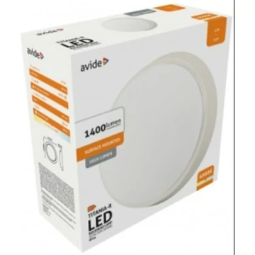 AVIDE kültéri beépített ledes kerek 14W IP 54  4000K TITANIA 1400lm