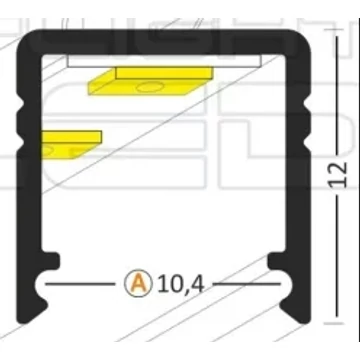 PROFIL LEDHEZ ALU SMART 10x12mm (2m/szál!)