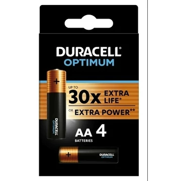 ELEM TARTÓS DURACELL 1,5V CERUZA  AA  Optimum