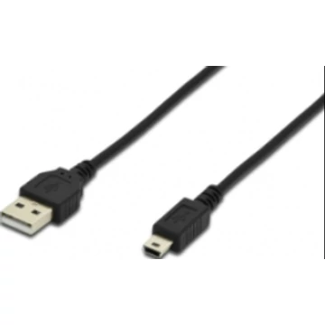USB KÁBEL DUGÓ -> miniDUGÓ 3m  FEKETE