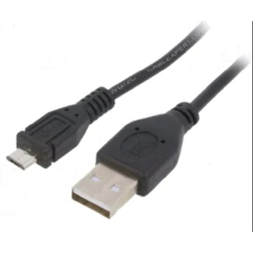 USB KÁBEL "A" DUGÓ -> USB "B" Micro DUGÓ    0,5m  FEKETE