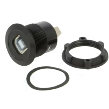 USB ALJZAT ELŐLAPRA SZERELHETŐ 22mm-es; fekete, USB2.0