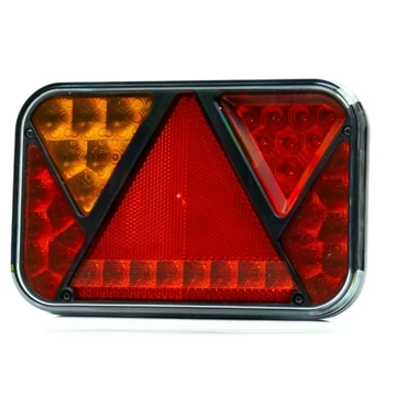 HÁTSÓ LÁMPA BAL LEDES 12V/24V IP67  200X130X50 (1m VEZETÉKKEL)