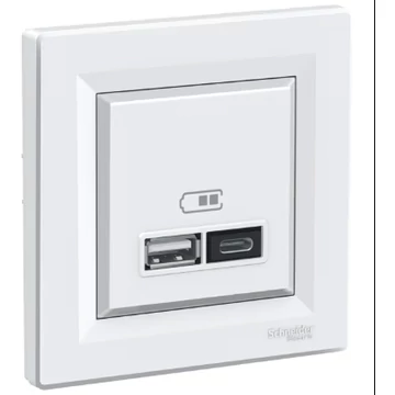 ASFORA USB DUPLA AJZAT FEHÉR    USBA+USBC