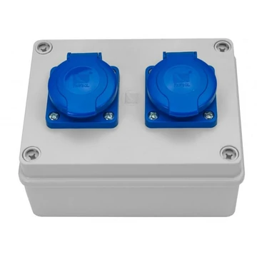 ELOSZTÓTÁBLA 2x230V VEZETÉKELVE 160x120x132mm