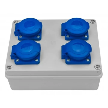 ELOSZTÓTÁBLA 4x230V VEZETÉKELVE 200x150x132mm