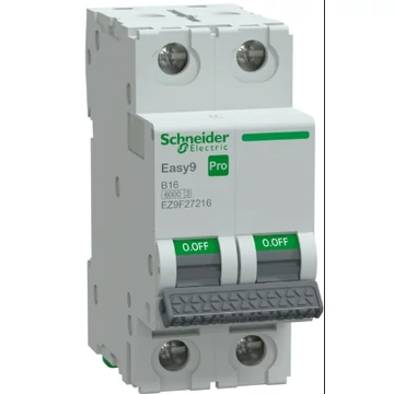 EASY9 PRO 2pólus  "B" 16A Kismegszakító 6kA