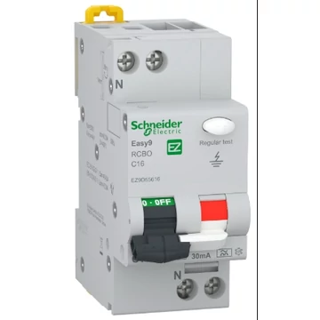 FIRELÉ+KISMEGSZ.  2p C 16A 30mA EASY9 PRO (Schneider)