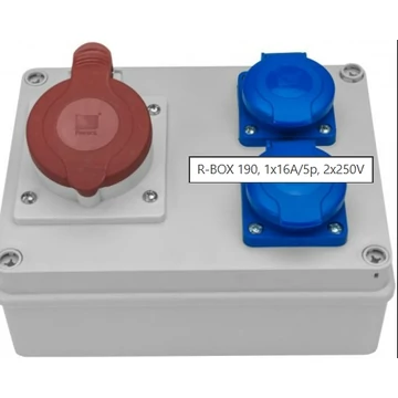 ELOSZTÓTÁBLA 2x230V + DAFB164  200*150*132, vezetékelve