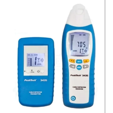 VEZETÉK KERESŐ (adó-vevő) LCD kijelzővel 12-400V AC/DC  125kHz PeakTech