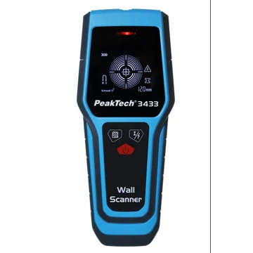 DETEKTOR FA- FÉM- FÁZISKERESŐ LCD kijelzővel IP54   PeakTech