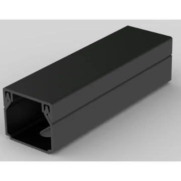 CSATORNA  20x20mm KOPOS! FEKETE  UV STABIL