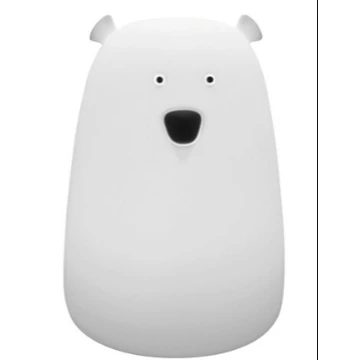 GYEREK ÉJJELI LÁMPA SZILIKON RGB MACI   AKKUS