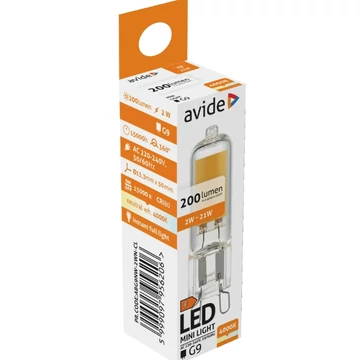 LEDES TŰLÁBAS 230V G9 2W COB LED 4000K