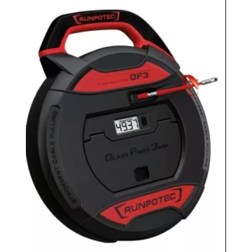 BEHÚZÓ PROFI 30m MŰANYAG,átm:3mm DIGITÁLIS HOSSZMÉRŐVEL   RUNPO GF3