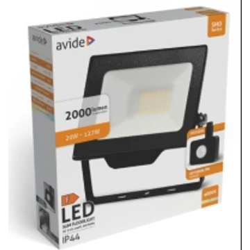 LED FÉNYVETŐ 20W 2000LM 4000K    AVIDE (mozg.érz.opcio) (3év gari)