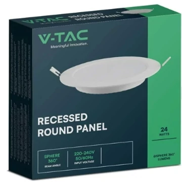 LED PANEL 24W KEREK SÜLLY.  2640LM 4500K (V-Tac) *****