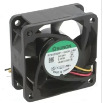 VENT.KERETES 60x60x25mm DC 24V 2W 62m3/h   2vezetékes  SUNON
