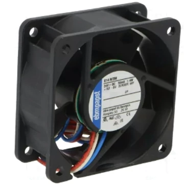 VENT.KERETES 60x60x25mm DC 24V 3vez.(tacho-kimenet) 35m3/h  EMB-PAPST