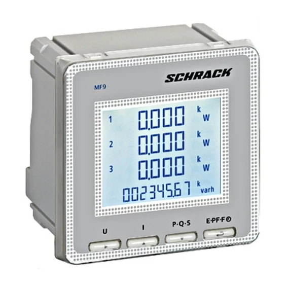 Kombinált mérőműszer MF9, 96x96mm, RS 485 modullal