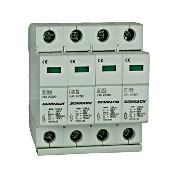 SCHRACK TÚLFESZ-LEVEZETŐ  4p, 4x20kA/280V