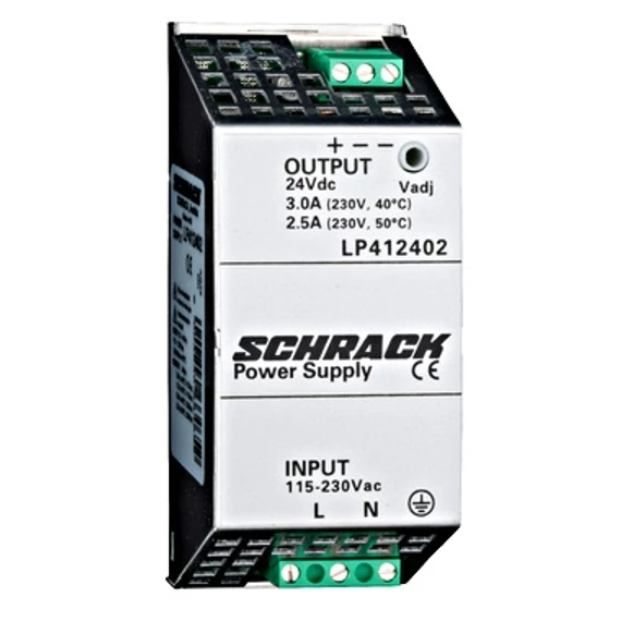 SCHRACK Kapcsolóüzemű tápegység 230VAC/24VDC, 2,5A
