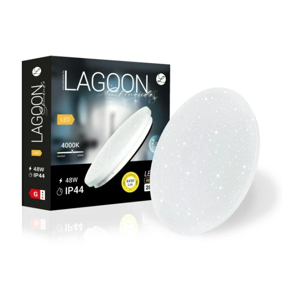 LAGOON MENNYEZETI LEDES LÁMPA CSILLOGÓS 48W 450mm