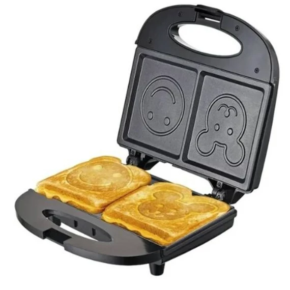Szendvicssütő MINTÁS fekete 750W