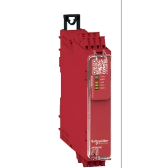 BIZTONSÁGI RELÉ SCHNEIDER 4NO+2NC 24V AC/DC ajtónyitás+vészstop