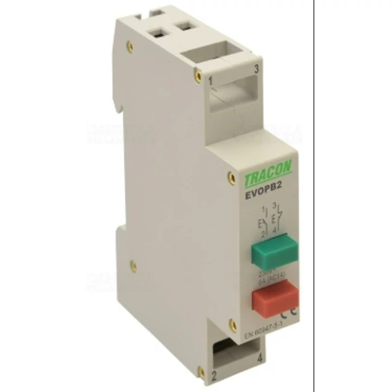 NYOMÓGOMB moduláris 1xNO  1xNC      (piros-zöld gomb)