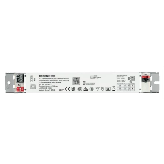 LED TÁPEGYSÉG  700-1050mA  OUT:20-54VDC  IN:198-264VAC 57W   TRIDONIC