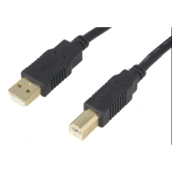 USB KÁBEL "A" DUGÓ -> USB "B" DUGÓ    3m FEKETE