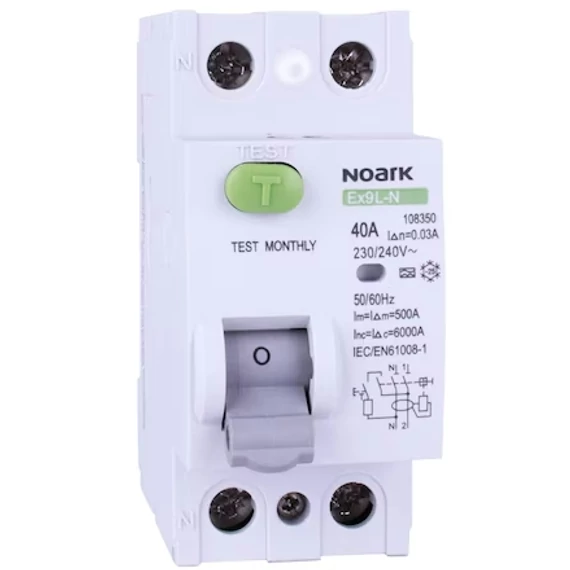 FIRELÉ NOARK 2P 40A  30mA  "A"  6kA