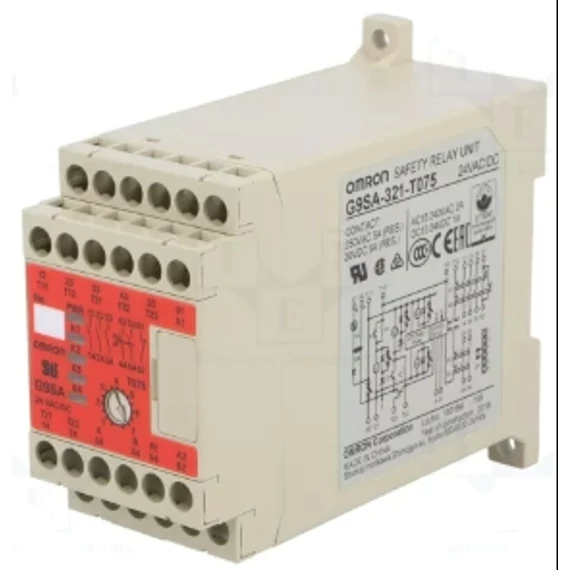OMRON BIZT.-I RELÉ kim: 2xNO késleltetett! + 3xNO 24V DC  cat.4