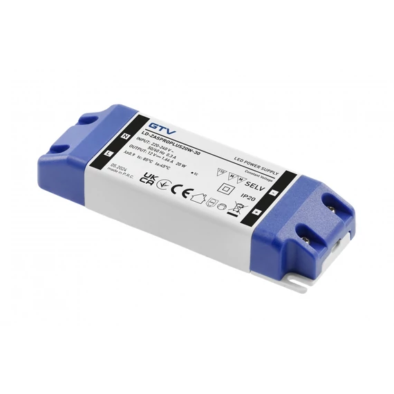 LED TÁPEGYSÉG  12V DC  20W