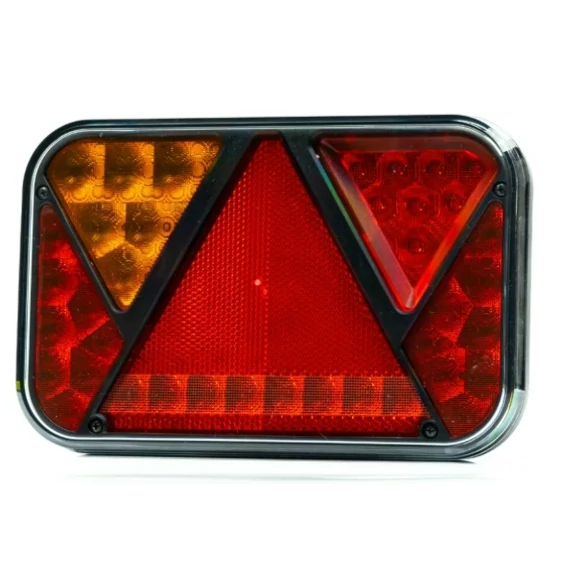 HÁTSÓ LÁMPA BAL LEDES 12V/24V IP67  200X130X50 (1m VEZETÉKKEL)
