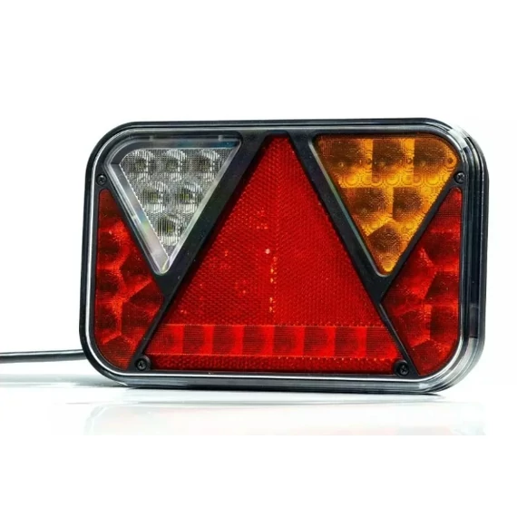 HÁTSÓ LÁMPA JOBB LEDES 12V/24V IP67  200X130X50 (1m VEZETÉKKEL)