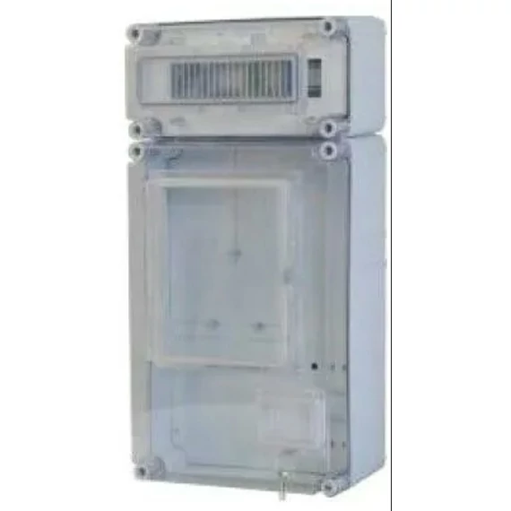 FOGY.MÉRŐ SZEKRÉNY 1mérőhöz (1 vagy 3 fázisú)+12modulos kiselosztó felül!