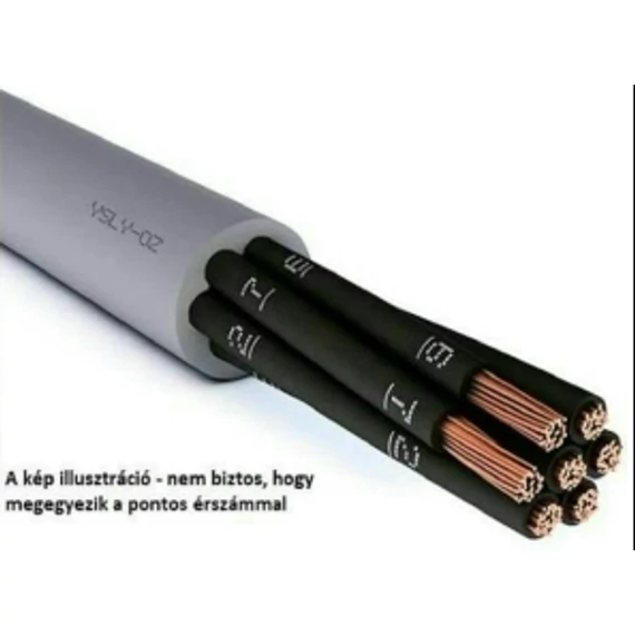 JELZŐKÁBEL YSLY-OZ 12x0,5  (fekete erek)