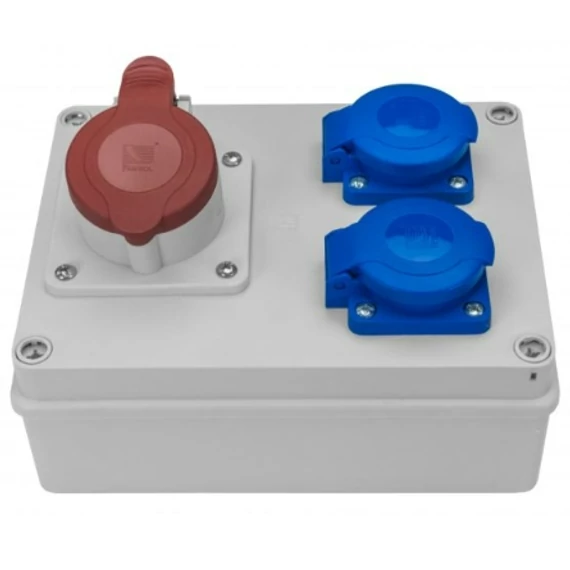 ELOSZTÓTÁBLA 2x230V + DAFB163  200*150*132, vezetékelve