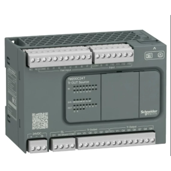 PLC SCHNEIDER MODICON M200 24I/O RS485,tranzisztroros kim. 24V DC