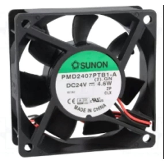VENT.KERETES 70x70x25mm  DC 24V  83m3/h 2vezetékes