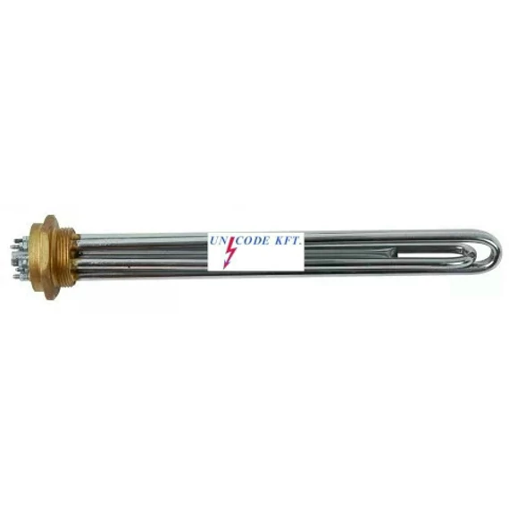 FŰTŐBETÉT 3x3333W 3fázisú 450x34mm+ 6/4" csonk  VÍZRE!  (rozsdamentes acél)