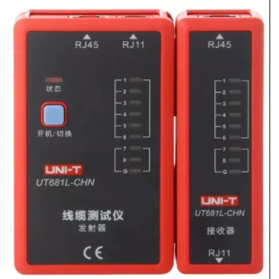 FTP TESZTER RJ11, RJ45  LED-es   UNI-T UT681L