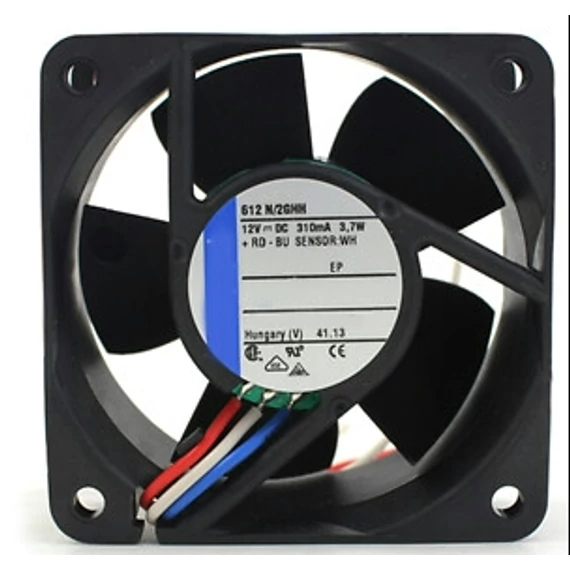 VENT.KERETES 60x60x25mm DC 12V 3vez.  53m3/h  3,1W  612 N/2GHH