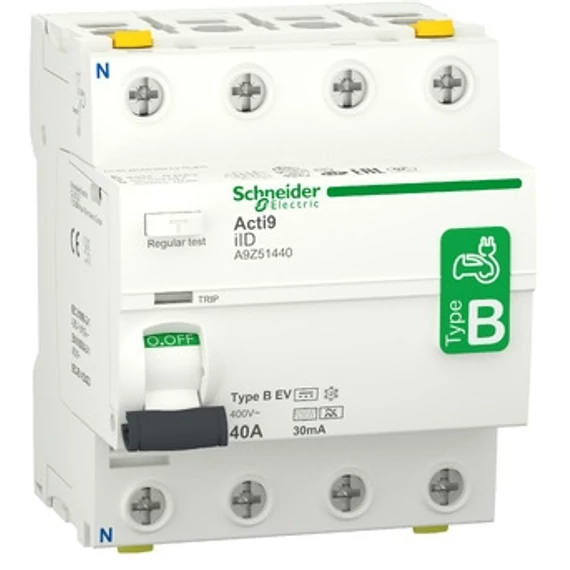 FIRELÉ SCHNEIDER 4P 40A 30mA  "B-típus"  ACTI9