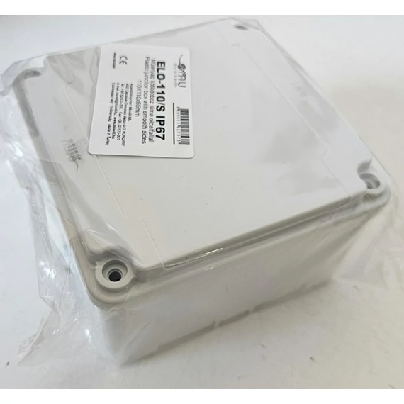 ELO-110/S KÖTŐDOBOZ IP65 SZÜRKE 110x110x67mm (perforáció nélkül)