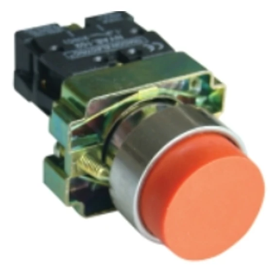 TRACON M22 NYOMÓGOMB PIROS KIÁLLÓ FÉM  1XNC