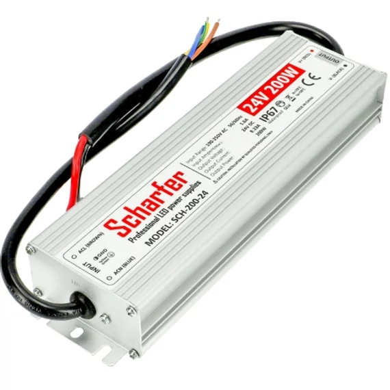 LED TÁPEGYSÉG  24V DC 200w IP67 SCHARFER