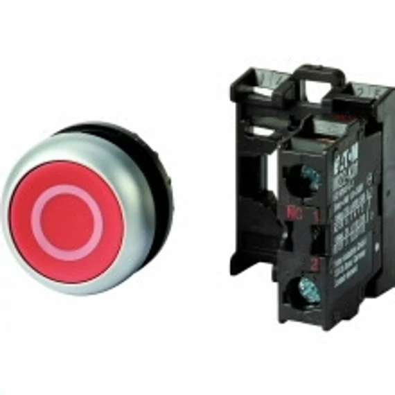 M22-D-R-X0/K01 PIROS NYOMÓGOMB